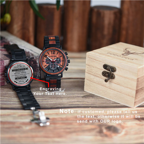 2019 Custom Engraved DODO DEER Men’s Chronograph Watch